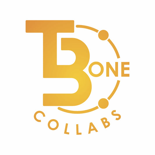 TBone Collabs logo in orange with white background