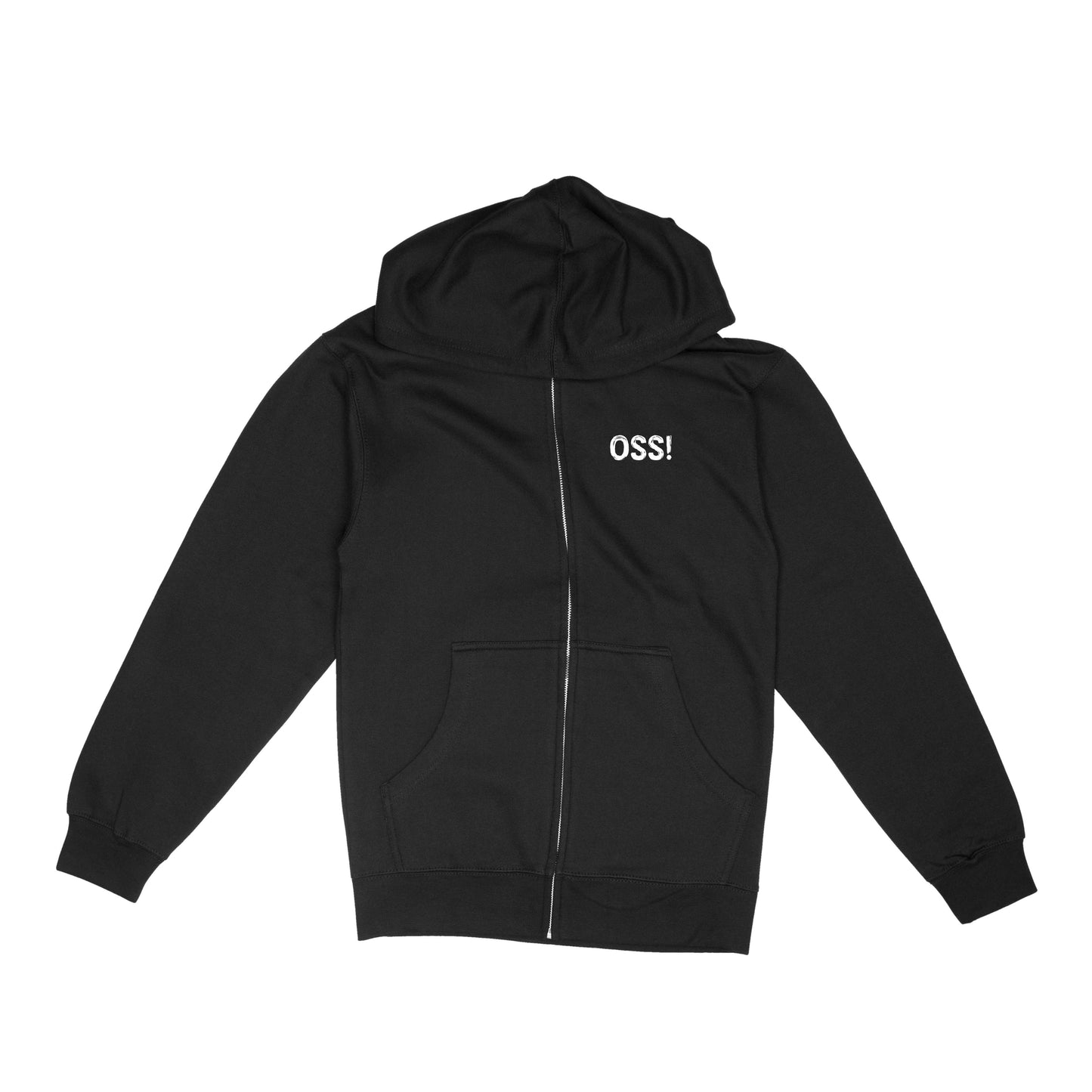 Jiu-Jitsu Zip Hoodie Black OSS! Belt System