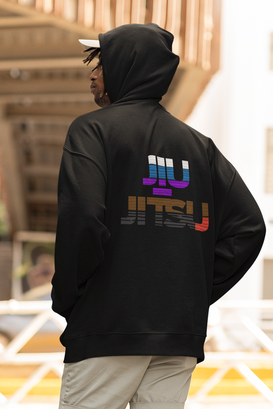 Jiu-Jitsu Zip Hoodie Black OSS! Belt System